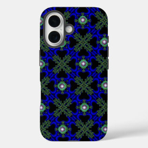 Artdeco-Blume im Retro-Stil iPhone 16 Hülle