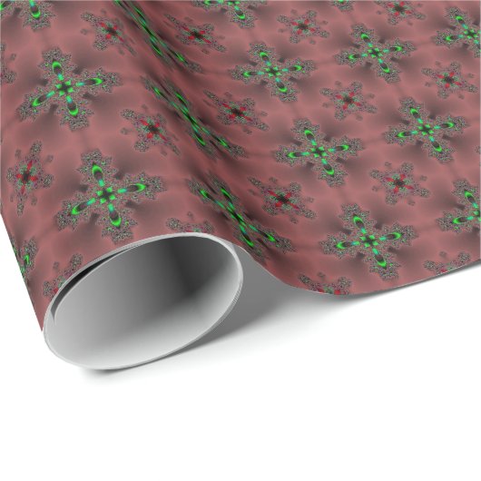 Artdeco-Blume im Retro-Stil Geschenkpapier (Rolleneckpunkt)