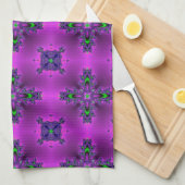 Artdeco-Blume im Retro-Stil Handtuch (Viertel Falte)