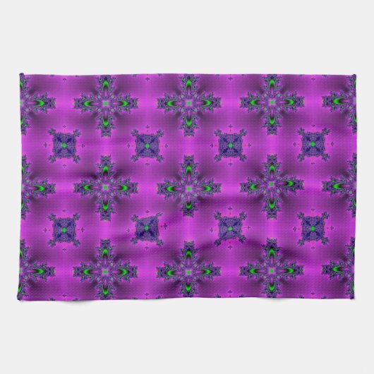 Artdeco-Blume im Retro-Stil Handtuch (Horizontal)