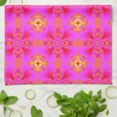 Artdeco-Blume im Retro-Stil Handtuch (Gefaltet)
