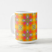 Artdeco-Blume im Retro-Stil Kaffeetasse (Vorderseite Links)