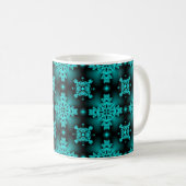 Artdeco-Blume im Retro-Stil Kaffeetasse (VorderseiteRechts)