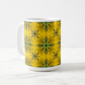 Artdeco-Blume im Retro-Stil Kaffeetasse (Vorderseite Links)