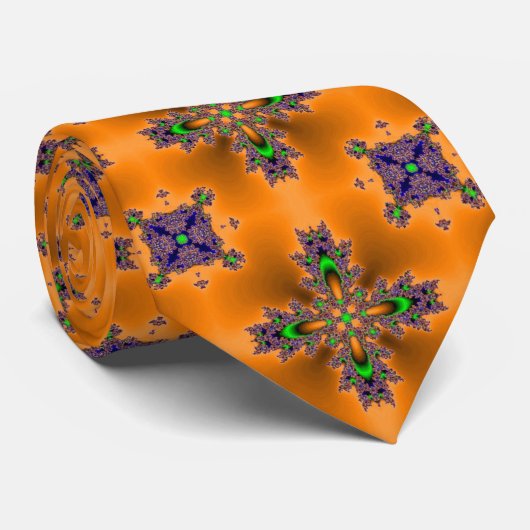 Artdeco-Blume im Retro-Stil Krawatte (Gerollt)