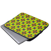 Artdeco-Blume im Retro-Stil Laptopschutzhülle (Vorne Knopf)