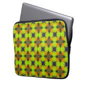 Artdeco-Blume im Retro-Stil Laptopschutzhülle (Vorderseite Links)