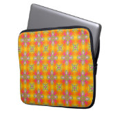 Artdeco-Blume im Retro-Stil Laptopschutzhülle (Vorderseite Links)