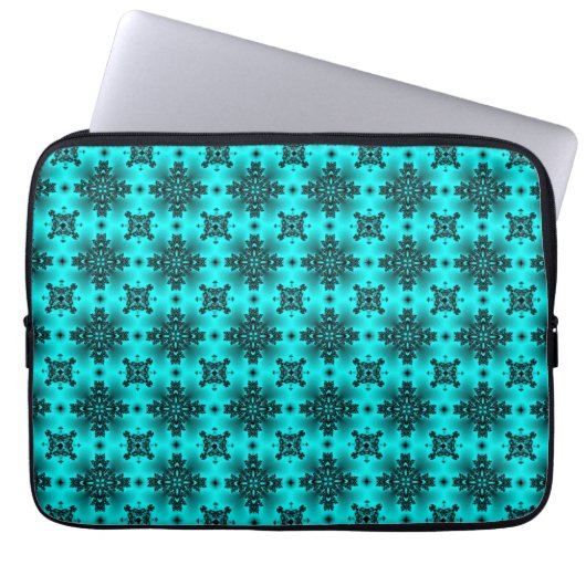 Artdeco-Blume im Retro-Stil Laptopschutzhülle (Vorderseite)