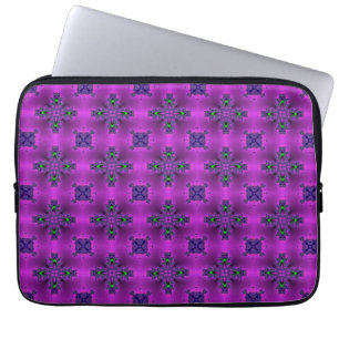 Artdeco-Blume im Retro-Stil Laptopschutzhülle