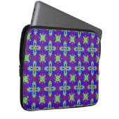 Artdeco-Blume im Retro-Stil Laptopschutzhülle (Vorne Rechts)