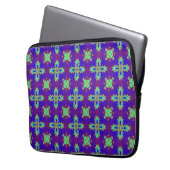 Artdeco-Blume im Retro-Stil Laptopschutzhülle (Vorderseite Links)