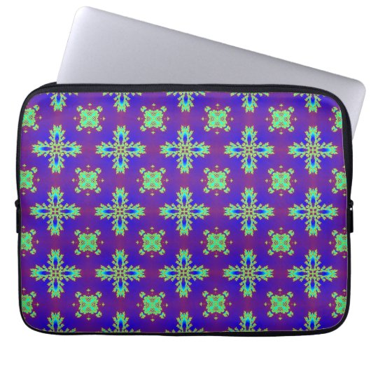 Artdeco-Blume im Retro-Stil Laptopschutzhülle (Vorderseite)