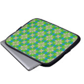 Artdeco-Blume im Retro-Stil Laptopschutzhülle (Vorne Knopf)