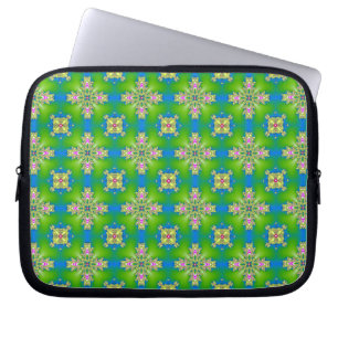 Artdeco-Blume im Retro-Stil Laptopschutzhülle