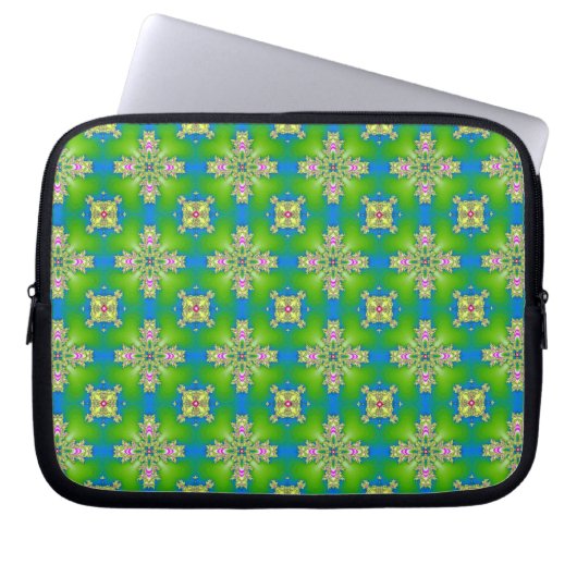 Artdeco-Blume im Retro-Stil Laptopschutzhülle (Vorderseite)