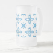 Artdeco-Blume im Retro-Stil Mattglas Bierglas (VorderseiteRechts)