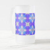 Artdeco-Blume im Retro-Stil Mattglas Bierglas (Vorderseite Links)