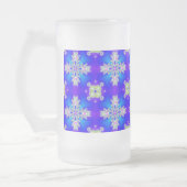 Artdeco-Blume im Retro-Stil Mattglas Bierglas (Links)