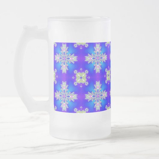 Artdeco-Blume im Retro-Stil Mattglas Bierglas (Links)