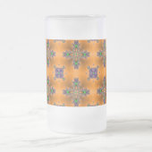 Artdeco-Blume im Retro-Stil Mattglas Bierglas (Mittel)