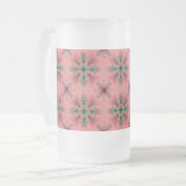 Artdeco-Blume im Retro-Stil Mattglas Bierglas (Vorderseite Links)