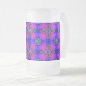 Artdeco-Blume im Retro-Stil Mattglas Bierglas (VorderseiteRechts)