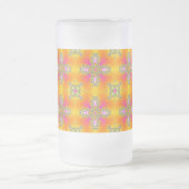 Artdeco-Blume im Retro-Stil Mattglas Bierglas (Mittel)