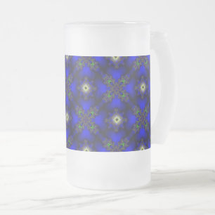 Artdeco-Blume im Retro-Stil Mattglas Bierglas