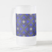Artdeco-Blume im Retro-Stil Mattglas Bierglas (Vorderseite Links)