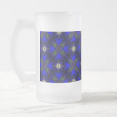 Artdeco-Blume im Retro-Stil Mattglas Bierglas (Links)