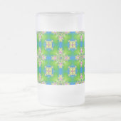 Artdeco-Blume im Retro-Stil Mattglas Bierglas (Mittel)