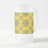 Artdeco-Blume im Retro-Stil Mattglas Bierglas (VorderseiteRechts)