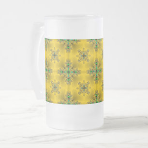 Artdeco-Blume im Retro-Stil Mattglas Bierglas