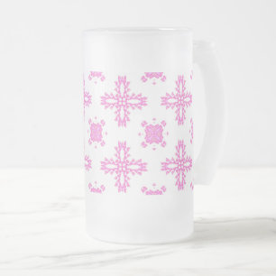 Artdeco-Blume im Retro-Stil Mattglas Bierglas