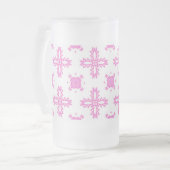 Artdeco-Blume im Retro-Stil Mattglas Bierglas (Vorderseite Links)