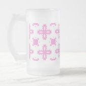 Artdeco-Blume im Retro-Stil Mattglas Bierglas (Links)