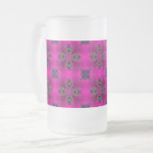 Artdeco-Blume im Retro-Stil Mattglas Bierglas (Vorderseite Links)