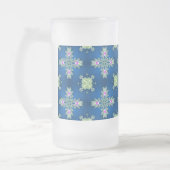 Artdeco-Blume im Retro-Stil Mattglas Bierglas (Links)