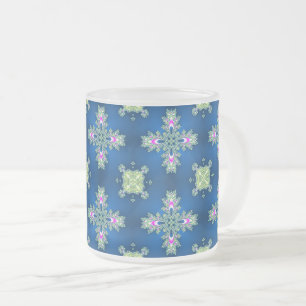 Artdeco-Blume im Retro-Stil Mattglastasse