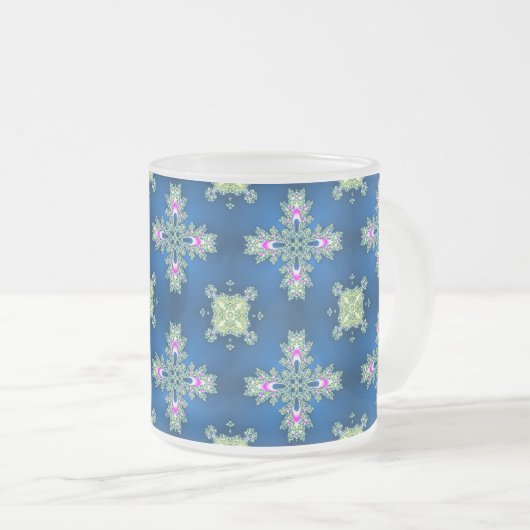 Artdeco-Blume im Retro-Stil Mattglastasse (VorderseiteRechts)