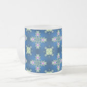 Artdeco-Blume im Retro-Stil Mattglastasse (Vorderseite Links)
