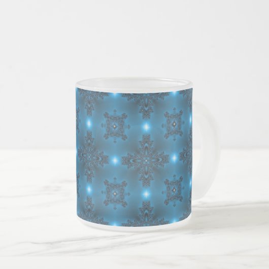 Artdeco-Blume im Retro-Stil Mattglastasse (VorderseiteRechts)