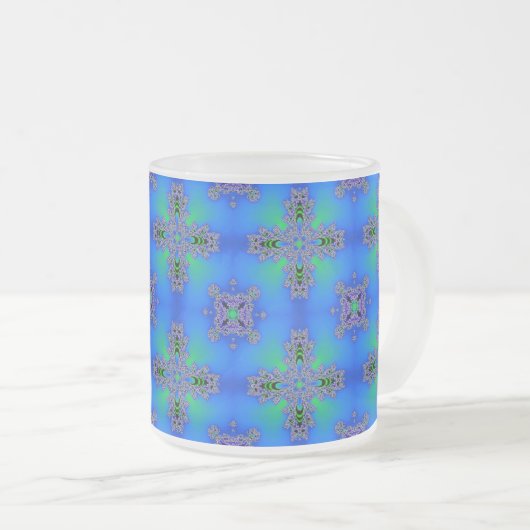 Artdeco-Blume im Retro-Stil Mattglastasse (VorderseiteRechts)