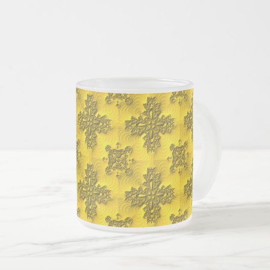 Artdeco-Blume im Retro-Stil Mattglastasse (VorderseiteRechts)
