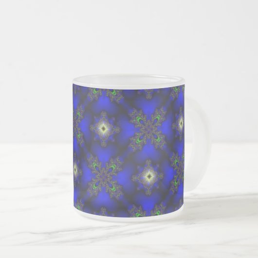 Artdeco-Blume im Retro-Stil Mattglastasse (VorderseiteRechts)