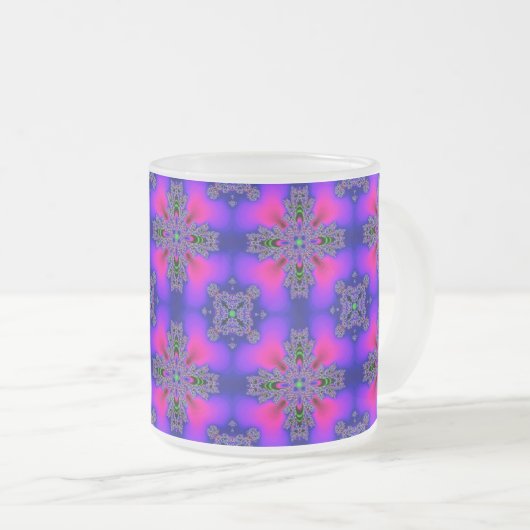 Artdeco-Blume im Retro-Stil Mattglastasse (VorderseiteRechts)