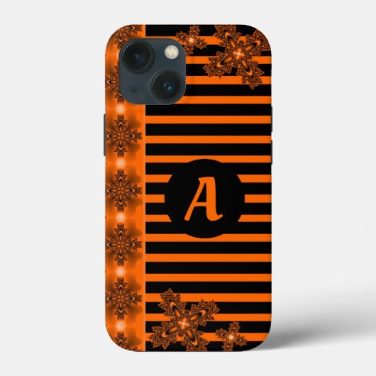 Artdeco-Blume im Retro-Stil mit Monogramm Case-Mate iPhone Hülle (Rückseite)