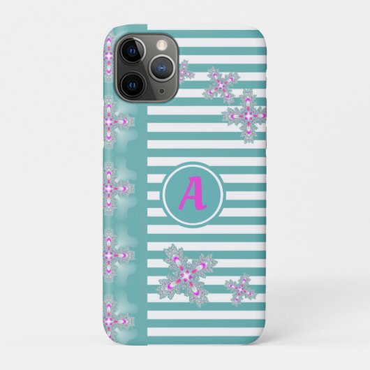 Artdeco-Blume im Retro-Stil mit Monogramm Case-Mate iPhone Hülle (Rückseite)