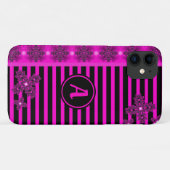Artdeco-Blume im Retro-Stil mit Monogramm Case-Mate iPhone Hülle (Rückseite (Horizontal))